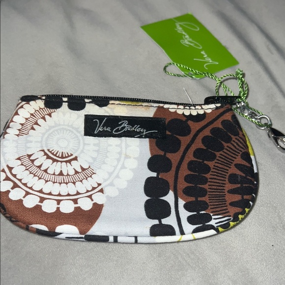 Vera Bradley Women's Multicolor  Cocoa Moss Patterned ID/ Coin Purse NWT - Picture 1 of 2